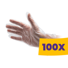 Depo Fóliakesztyű eldobható 100db-os (Karton - 100 csomag) védőkesztyű
