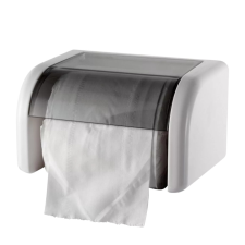 Depo Háztartási WC papír tartó műanyag Fehér/Szürke fürdőszoba kiegészítő