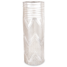  Derby design magasfényű ezüst kerek esernyőtartó állvány barázdált mintával 55x19x19cm bútor