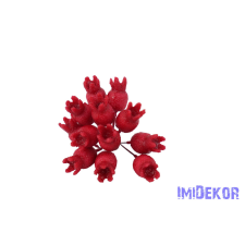  Deres csipkebogyó köteg 10cm - Piros dekorációs kellék
