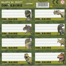 DERFORM Dinoszaurusz füzetcímke 7 db/ív, többféle füzetcímke
