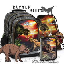 DERFORM Dinoszauruszos iskolatáska, hátizsák SZETT - Battle iskolatáska