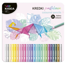 DERFORM Kidea 24 színű színes ceruza fém dobozban - Pasztell színes ceruza