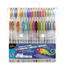 DERFORM Kidea 36 színű fluoreszkáló és metál zselés toll készlet toll