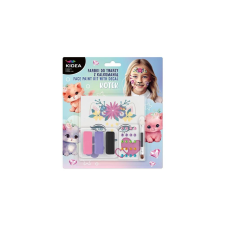 DERFORM Kidea 3 színű cicás arcfesték készlet - tetoválással (FDTDKKOKA) kreatív és készségfejlesztő