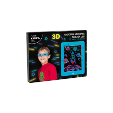 DERFORM Kidea 3D Neon rajztábla szemüveggel - kék kreatív és készségfejlesztő