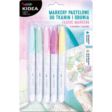 DERFORM Kidea 5 Színű Textil Filctoll - Pasztell Színek (MPOT5KA) filctoll, marker