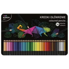 DERFORM Kidea háromszög színes ceruza fém dobozban - 36 db-os színes ceruza