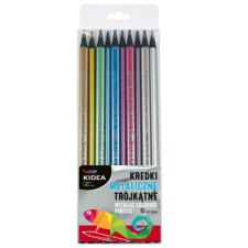 DERFORM Kidea metál háromszög színes ceruza - 10 db-os színes ceruza