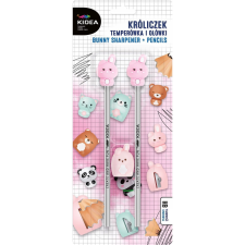 DERFORM Kidea Nyuszis HB Grafitceruza - 2 db-os - Hegyezővel (KROT3KA) (KROT3KA) ceruza