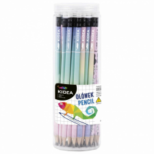 DERFORM Lányos grafitceruza radírral, HB, háromszög test, 1 db, Kidea ceruza