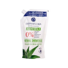 Dermaflora 0% Aloe vera tusfürdő utántöltő 500 ml tusfürdők