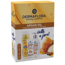 Dermaflora 0% díszdoboz (folyékony szappan+kézkrém+tusfürdő) argán 1 db kozmetikai ajándékcsomag