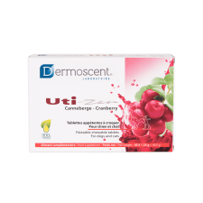 Dermoscent Uti-Zen® húgyúti egészség támogató tabletta kutyák és macskák részére 30x vitamin, táplálékkiegészítő kutyáknak
