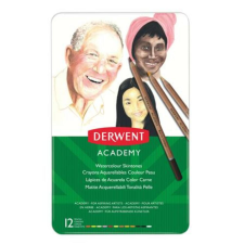 Derwent Akvarell ceruza készlet, DERWENT Academy, 12 különböző szín (E2300386) akvarell