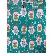 Design Group Karácsonyi ajándéktasak 44x33 cm zöld ajándéktasak