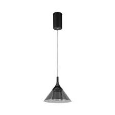  Design LED függeszték (9W) fekete színű, tölcsér forma - meleg fehér világítás