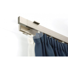  Design profilkarnis 2 sínes matt ezüst Vario mennyezeti tartóval 300 cm felett karnis, függönyrúd