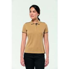 Designed To Work Női galléros póló Designed To Work WK271 Ladies&#039; Short-Sleeved Contrasting Daytoday polo Shirt -L, Black/Silver női póló
