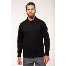 Designed To Work Uniszex pulóver Designed To Work WK4000 polo neck Sweatshirt -S, Dark Grey férfi pulóver, kardigán