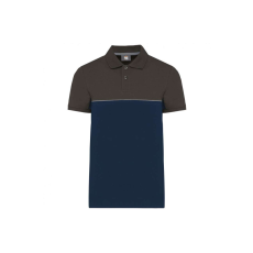 Designed To Work WK210 kétszinű, környezetbarát rövid ujjú galléros póló Designed To Work, Navy/Dark Grey-S