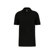Designed To Work WK270 rövid ujjú férfi galléros póló, kontrasztos diszítésekkel Designed To Work, Black/Silver-XL