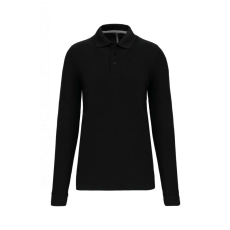 Designed To Work WK276 hosszú ujjú galléros férfi piké póló Designed To Work, Black-2XL