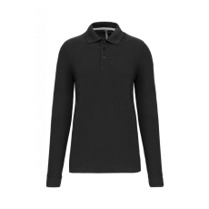 Designed To Work WK276 hosszú ujjú galléros férfi piké póló Designed To Work, Dark Grey-5XL