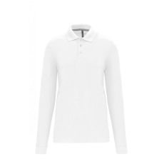 Designed To Work WK276 hosszú ujjú galléros férfi piké póló Designed To Work, White-5XL