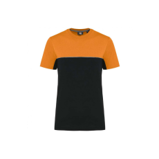 Designed To Work WK304 kétszinű strapabíró unisex kereknyakú rövid ujjú póló Designed To Work, Black/Orange-4XL