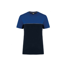 Designed To Work WK304 kétszinű strapabíró unisex kereknyakú rövid ujjú póló Designed To Work, Navy/Royal Blue-3XL
