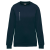 Designed To Work WK403 mellzsebes környakas unisex pulóver, kontrasztos díszítéssel Designed To Work, Navy/Silver-XS