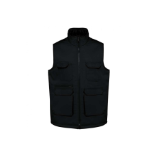 Designed To Work WK607 bélelt unisex mellény sok zsebbel Designed To Work, Black-XS