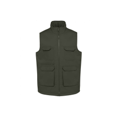 Designed To Work WK607 bélelt unisex mellény sok zsebbel Designed To Work, Dark Khaki-3XL
