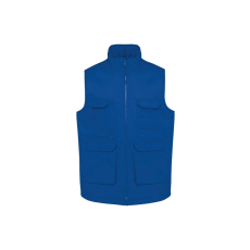 Designed To Work WK607 bélelt unisex mellény sok zsebbel Designed To Work, Royal Blue-XS
