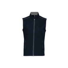 Designed To Work WK6148 férfi mellény három zsebbel és kontrasztos díszítésekkel Designed To Work, Navy/Silver-2XL