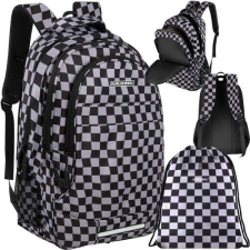 Designer hátizsák kockás mintával és tornazsákkal 30l Kruzzel 24531 tornazsák
