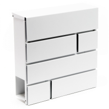 Designer postaláda V15 Postaláda fehér újságtartóval porszórt bevonattal 60155 postaláda