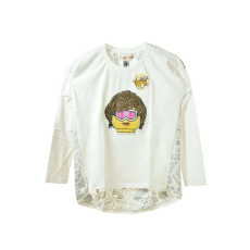 Desigual Desigual Lego flitteres, hosszú ujjú lány póló – 11-12 év