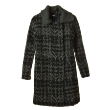 Desigual Desigual szürke-fekete női szövet kabát – 36 női dzseki, kabát