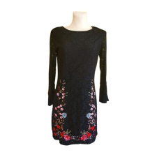  Desigual fekete hímzett mintás női ruha (méret: 40/L) női ruha