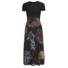 Desigual Hosszú ruhák PAISLEY MESH LACROIX Fekete EU XL női ruha