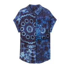 Desigual Nola kék mintás női blúz blúz