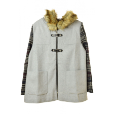 Desigual Szürke Női Kabát - Csillogó Ujjú - 44 női dzseki, kabát