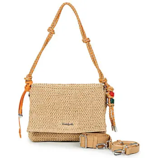 Desigual Válltáskák HALF LOGO RAFFIA VENECIA Bézs Egy méret