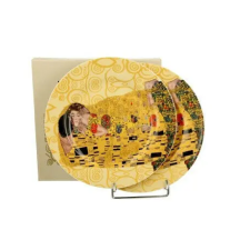  DESSZERT TÁNYÉR SZETT 2DB-OS 19CM KLIMT KISS EKRÜ tányér és evőeszköz