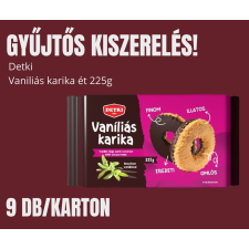 Detki Gyűjtős kiszerelés - Detki Vaniliás karika ét 225g - 9 db/karton csokoládé és édesség