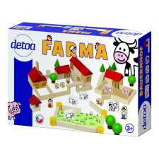 Detoa fa építőkészlet farm 100 db-os barkácsolás, építés