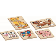 Detoa fa puzzle Állatok 12 db puzzle, kirakós