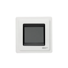 DEVI reg™ Touch Falba süllyeszthető érintőképernyős termosztát intelligens időzítővel Padló + levegő érzékelővel 230V építőanyag